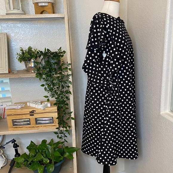 🆕Lane Bryant polka dots ruffle sleeves dress - Picture 4 of 14